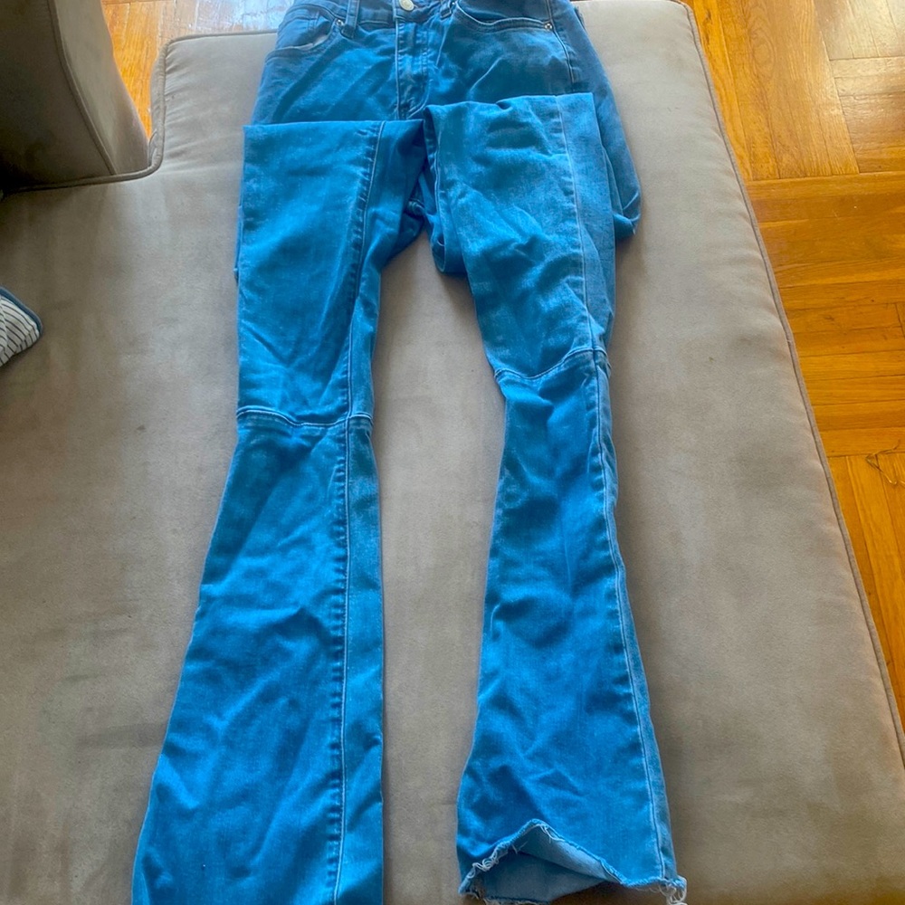stacked jeans